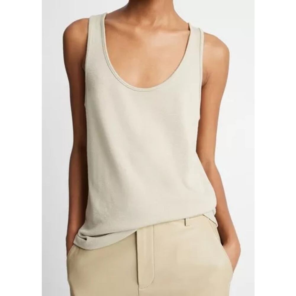 Vince Women's Relaxed Scoop-Neck Tank Top Size S $145